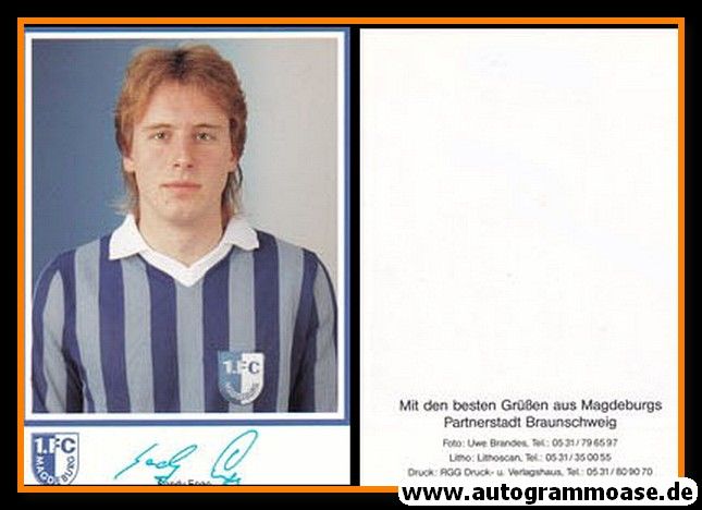Autogramm Fussball | 1. FC Magdeburg | 1990 Druck | Sandy ENGE