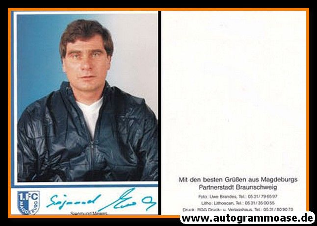 Autogramm Fussball | 1. FC Magdeburg | 1990 Druck | Siegmund MEWES