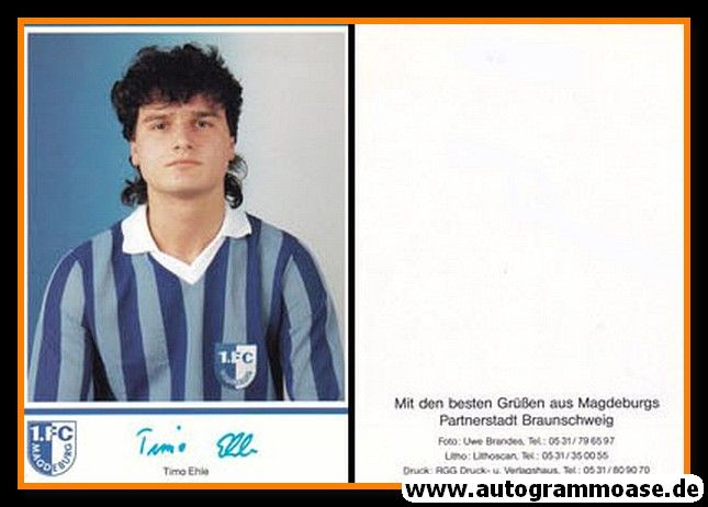 Autogramm Fussball | 1. FC Magdeburg | 1990 Druck | Timo EHLE