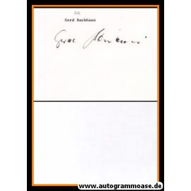 Autograph Fussball | DDR | Gerd BACKHAUS 