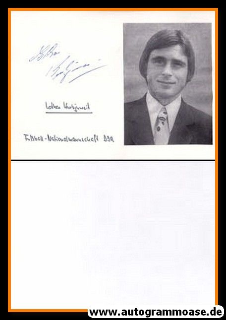 Autograph Fussball | DDR | Lothar KURBJUWEIT