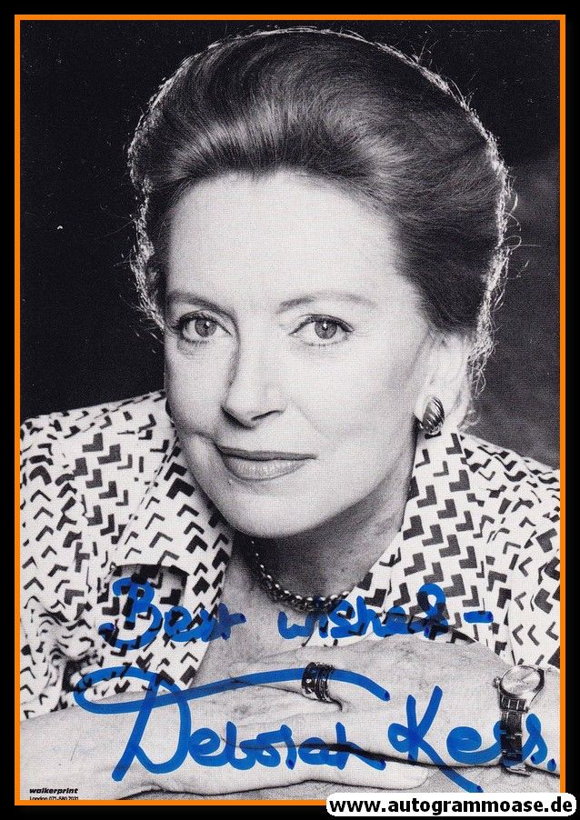 Autogramm Film (UK) | Deborah KERR | 1980er (Portrait SW)
