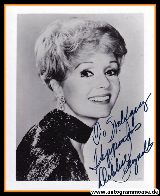 Autogramm Film (USA) | Debbie REYNOLDS | 1980er Foto (Portrait SW)