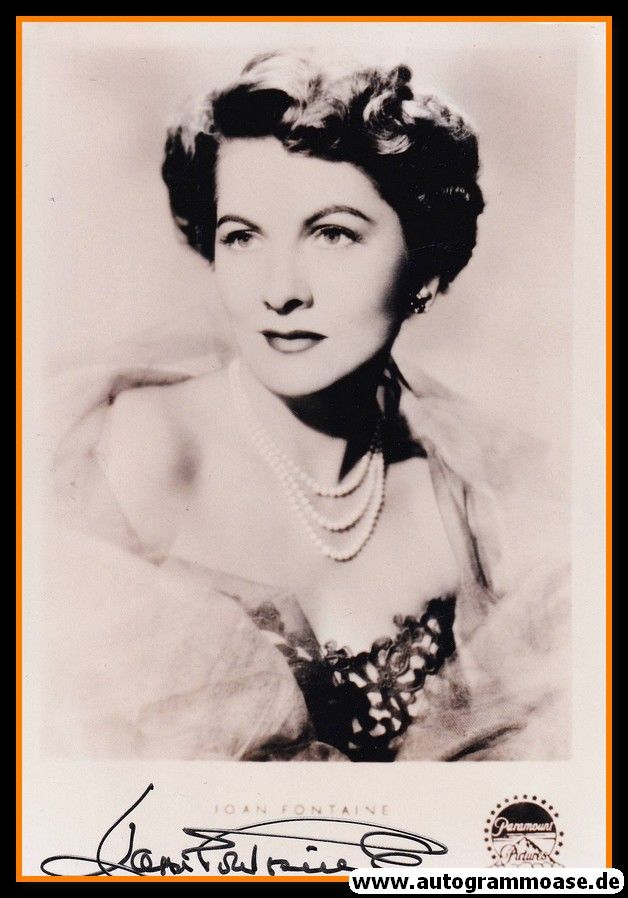Autogramm Film (USA) | Joan FONTAINE | 1950er Foto (Portrait SW Paramount)