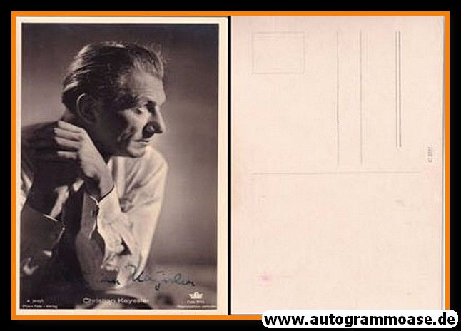 Autogramm Schauspieler | Christian KAYSSLER | 1950er (Portrait SW) FFV A3430-1