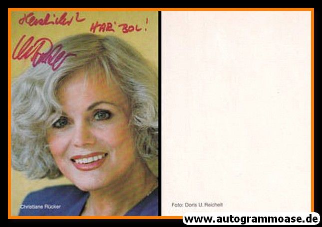 Autogramm Schauspieler | Christiane RÜCKER | 1990er (Portrait Color) Reichelt 1