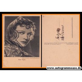 Filmpostkarte | Pola NEGRI | 1937 "Tango Notturno" (Portrait SW)