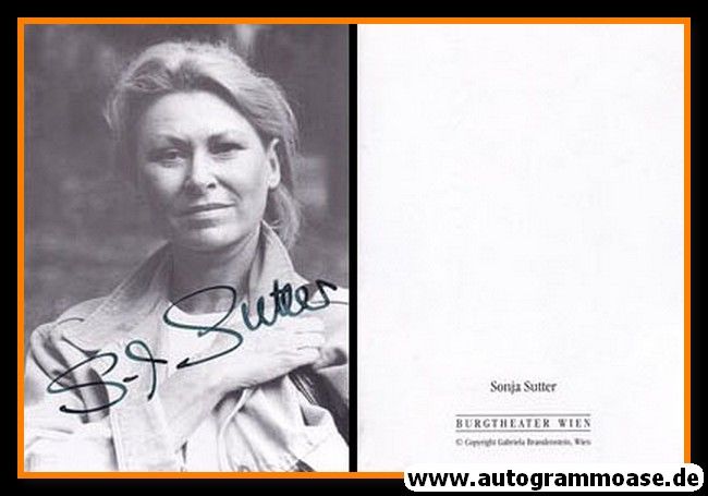 Autogramm Schauspieler | Sonja SUTTER | 1990er (Portrait SW) Burgtheater