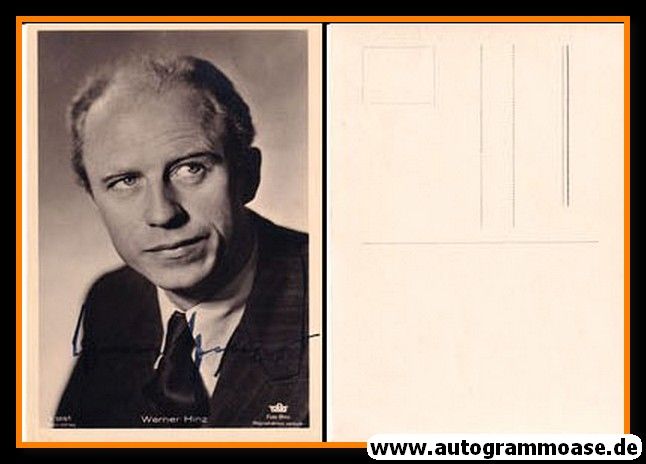 Autogramm Schauspieler | Werner HINZ | 1940er (Portrait SW) Ross A3318-1