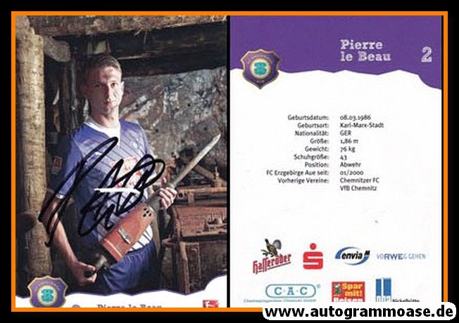 Autogramm Fussball | FC Erzgebirge Aue | 2011 | Pierre LE BEAU