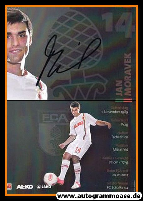 Autogramm Fussball | FC Augsburg | 2012 | Jan MORAVEK