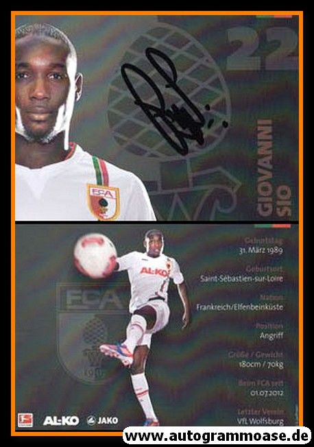 Autogramm Fussball | FC Augsburg | 2012 | Giovanni SIO