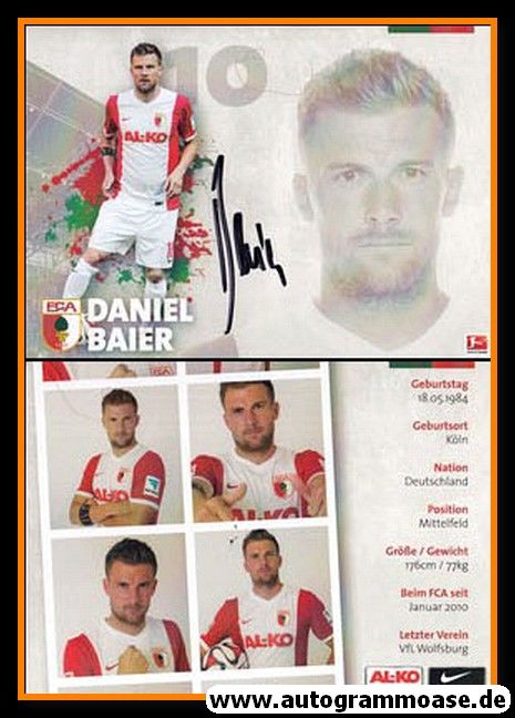 Autogramm Fussball | FC Augsburg | 2014 | Daniel BAIER