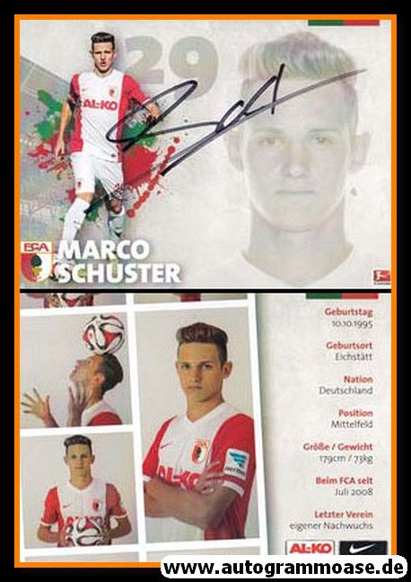 Autogramm Fussball | FC Augsburg | 2014 | Marco SCHUSTER