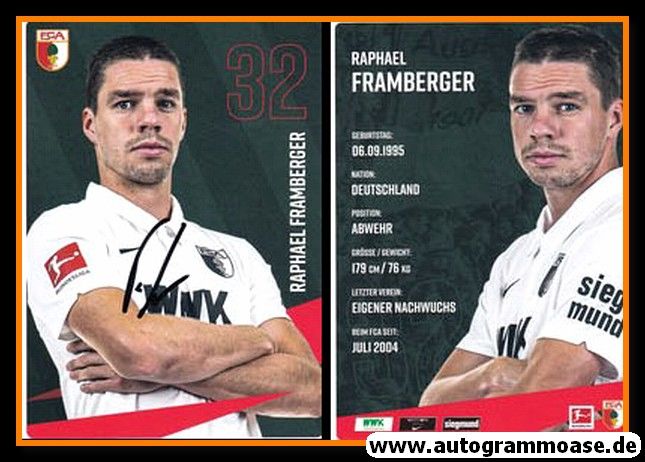 Autogramm Fussball | FC Augsburg | 2020 | Raphael FRAMBERGER