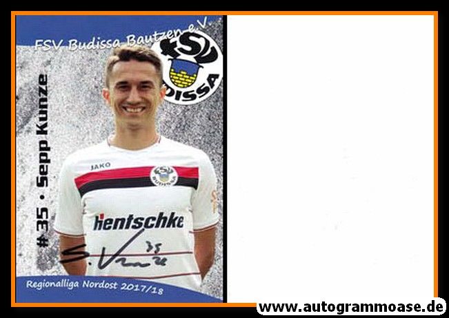 Autogramm Fussball | FSV Budissa Bautzen | 2017 | Sepp KUNZE