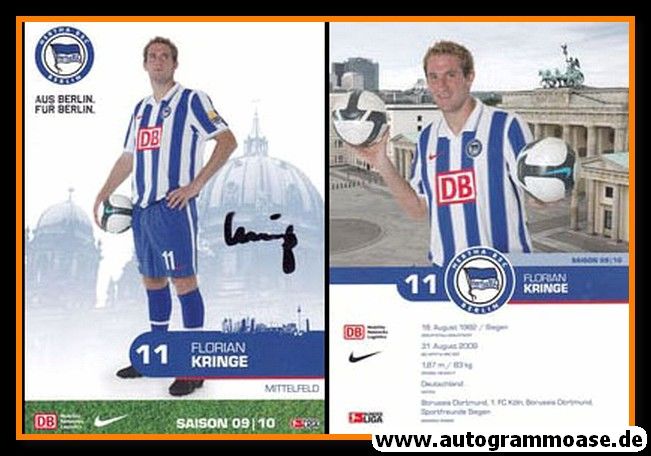 Autogramm Fussball | Hertha BSC Berlin | 2009 | Florian KRINGE