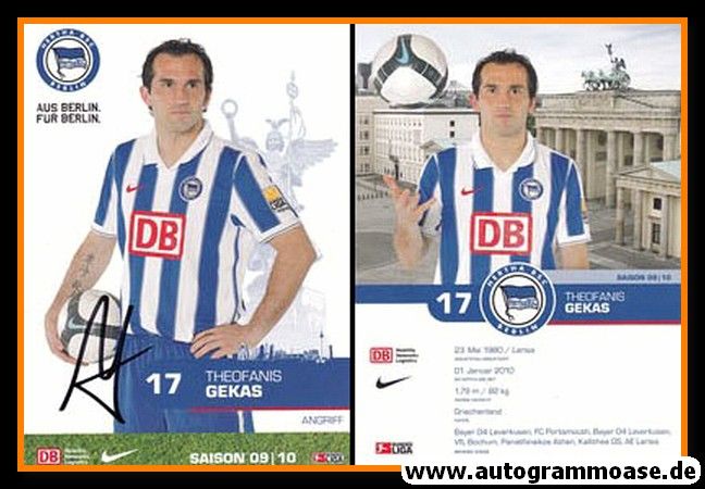 Autogramm Fussball | Hertha BSC Berlin | 2009 | Theofanis GEKAS