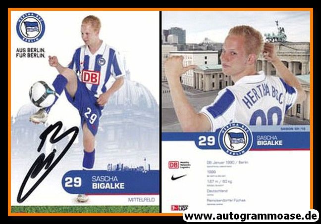 Autogramm Fussball | Hertha BSC Berlin | 2009 | Sascha BIGALKE