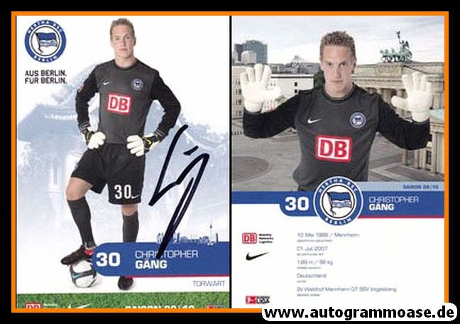 Autogramm Fussball | Hertha BSC Berlin | 2009 | Christopher GÄNG