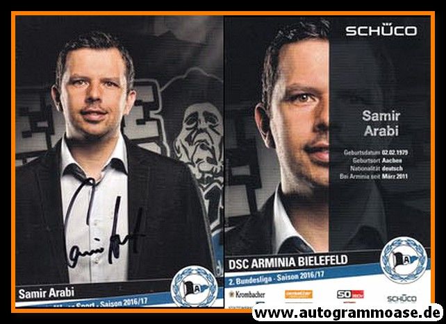 Autogramm Fussball | DSC Arminia Bielefeld | 2016 | Samir ARABI