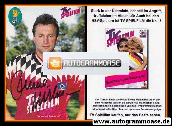 Autogramm Fussball | Hamburger SV | 1994 | Benno MÖHLMANN