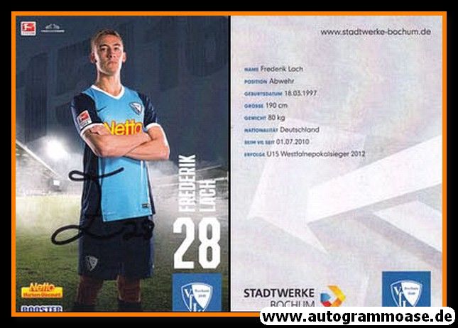 Autogramm Fussball | VfL Bochum | 2015 | Frederik LACH