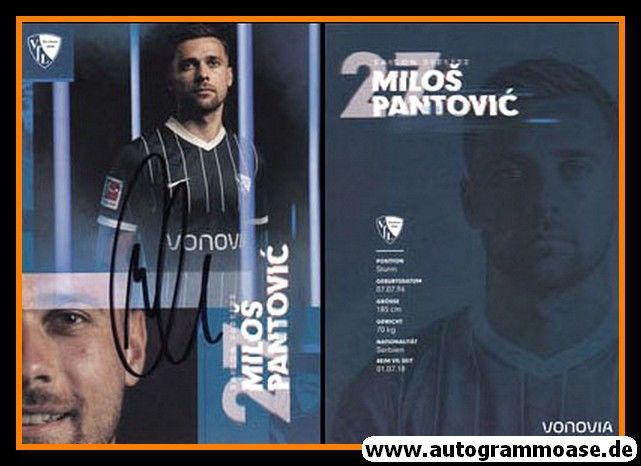 Autogramm Fussball | VfL Bochum | 2021 | Milos PANTOVIC