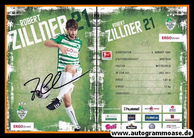 Autogramm Fussball | SpVgg Greuther Fürth | 2013 | Robert ZILLNER