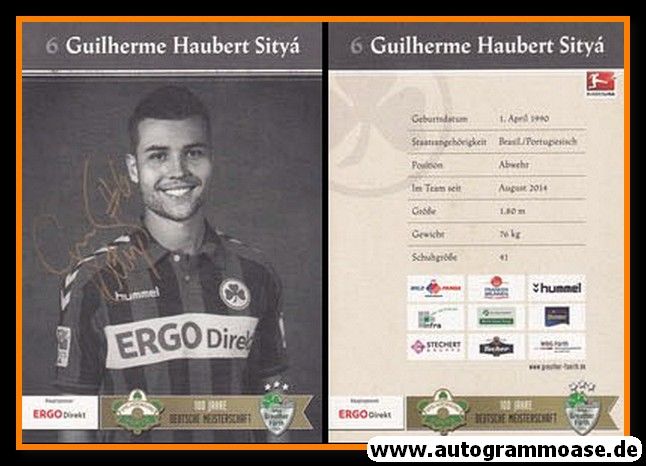 Autogramm Fussball | SpVgg Greuther Fürth | 2014 | Guilherme Haubert SITYA