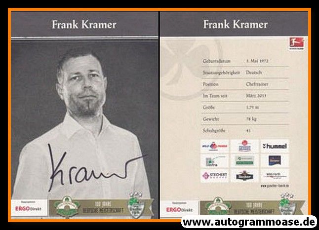 Autogramm Fussball | SpVgg Greuther Fürth | 2014 | Frank KRAMER
