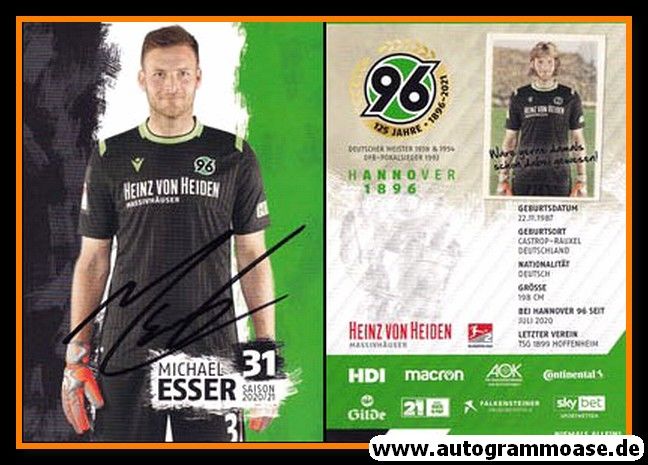 Autogramm Fussball | Hannover 96 | 2020 | Michael ESSER