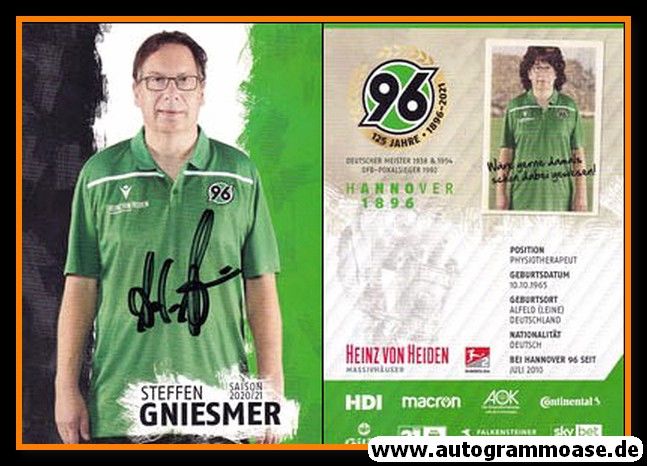 Autogramm Fussball | Hannover 96 | 2020 | Steffen GNIESMER
