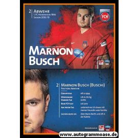 Autogramm Fussball | 1. FC Heidenheim 1846 | 2018 | Marnon BUSCH