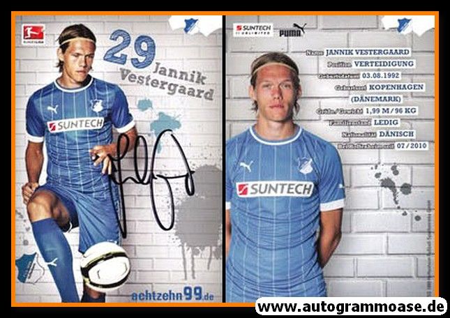 Autogramm Fussball | TSG 1899 Hoffenheim | 2012 | Jannik VESTERGAARD