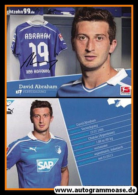 Autogramm Fussball | TSG 1899 Hoffenheim | 2013 | David ABRAHAM