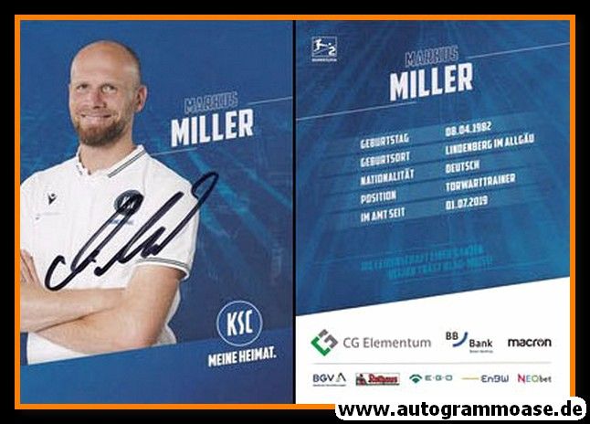Autogramm Fussball | Karlsruher SC | 2021 | Markus MILLER