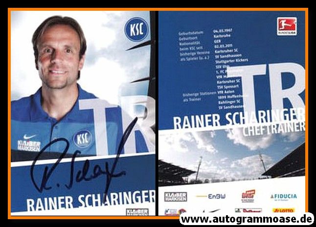Autogramm Fussball | Karlsruher SC | 2011 | Rainer SCHARINGER