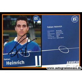 Autogramm Fussball | Karlsruher SC II | 2009 | Fabian HEINRICH