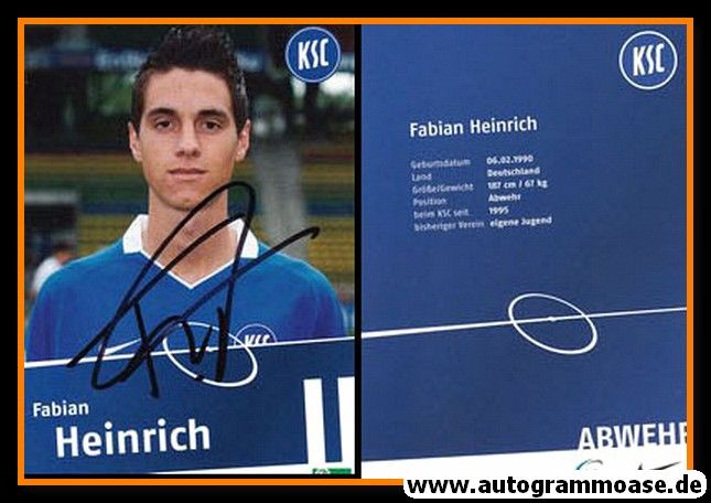 Autogramm Fussball | Karlsruher SC II | 2009 | Fabian HEINRICH