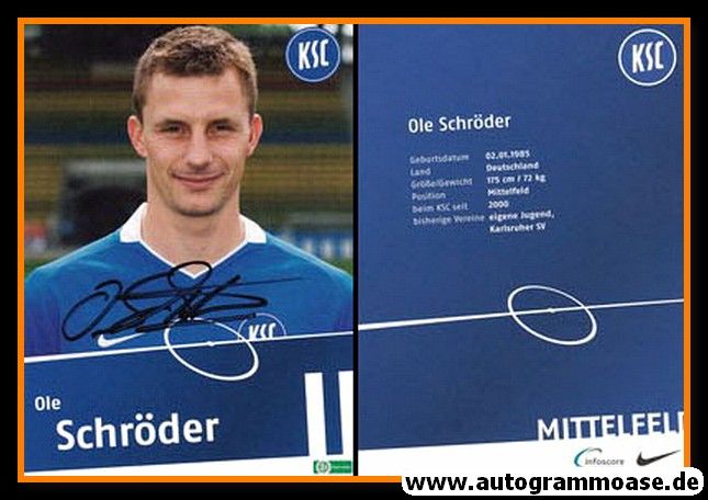 Autogramm Fussball | Karlsruher SC II | 2009 | Ole SCHRÖDER