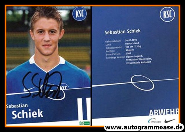 Autogramm Fussball | Karlsruher SC II | 2009 | Sebastian SCHIEK