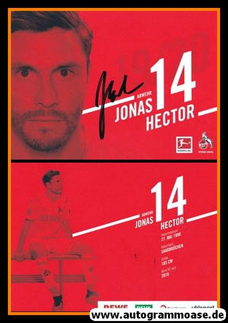 Autogramm Fussball | 1. FC Köln | 2019 | Jonas HECTOR