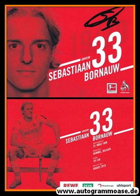Autogramm Fussball | 1. FC Köln | 2019 | Sebastiaan BORNAUW