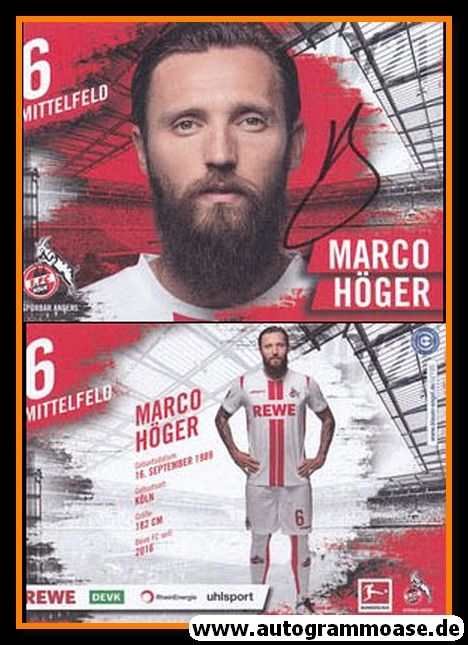 Autogramm Fussball | 1. FC Köln | 2020 | Marco HÖGER