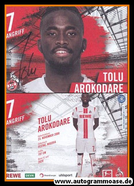 Autogramm Fussball | 1. FC Köln | 2020 | Tolu AROKODARE