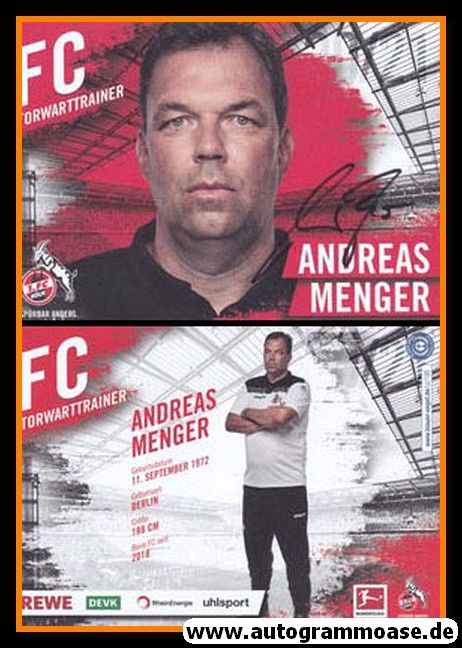 Autogramm Fussball | 1. FC Köln | 2020 | Andreas MENGER