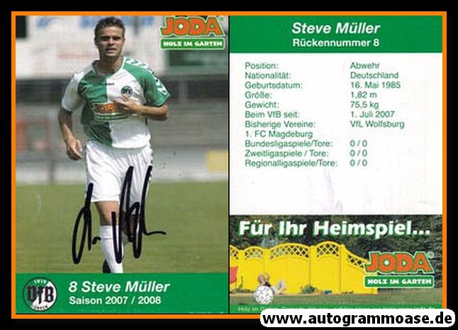 Autogramm Fussball | VfB Lübeck | 2007 | Steve MÜLLER