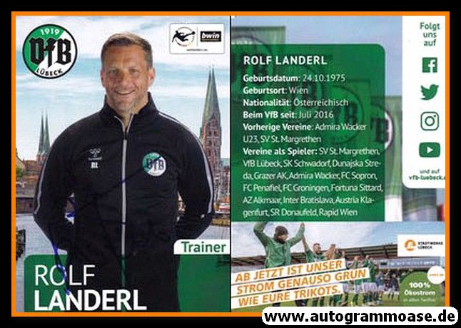 Autogramm Fussball | VfB Lübeck | 2010er | Rolf LANDERL