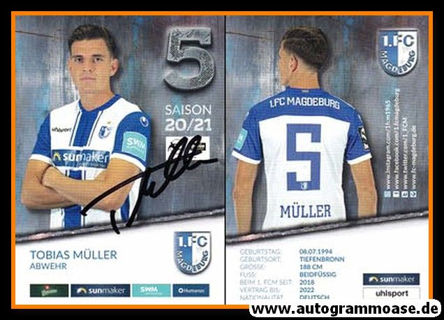 Autogramm Fussball | 1. FC Magdeburg | 2020 | Tobias MÜLLER